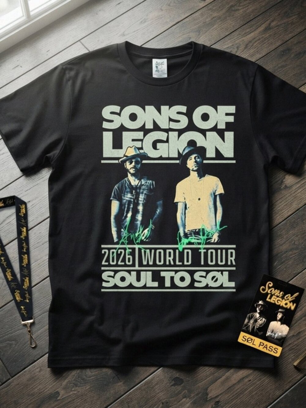Sons of Legion Soul to Sol 2026 World Tour Black Graphic T-Shirt